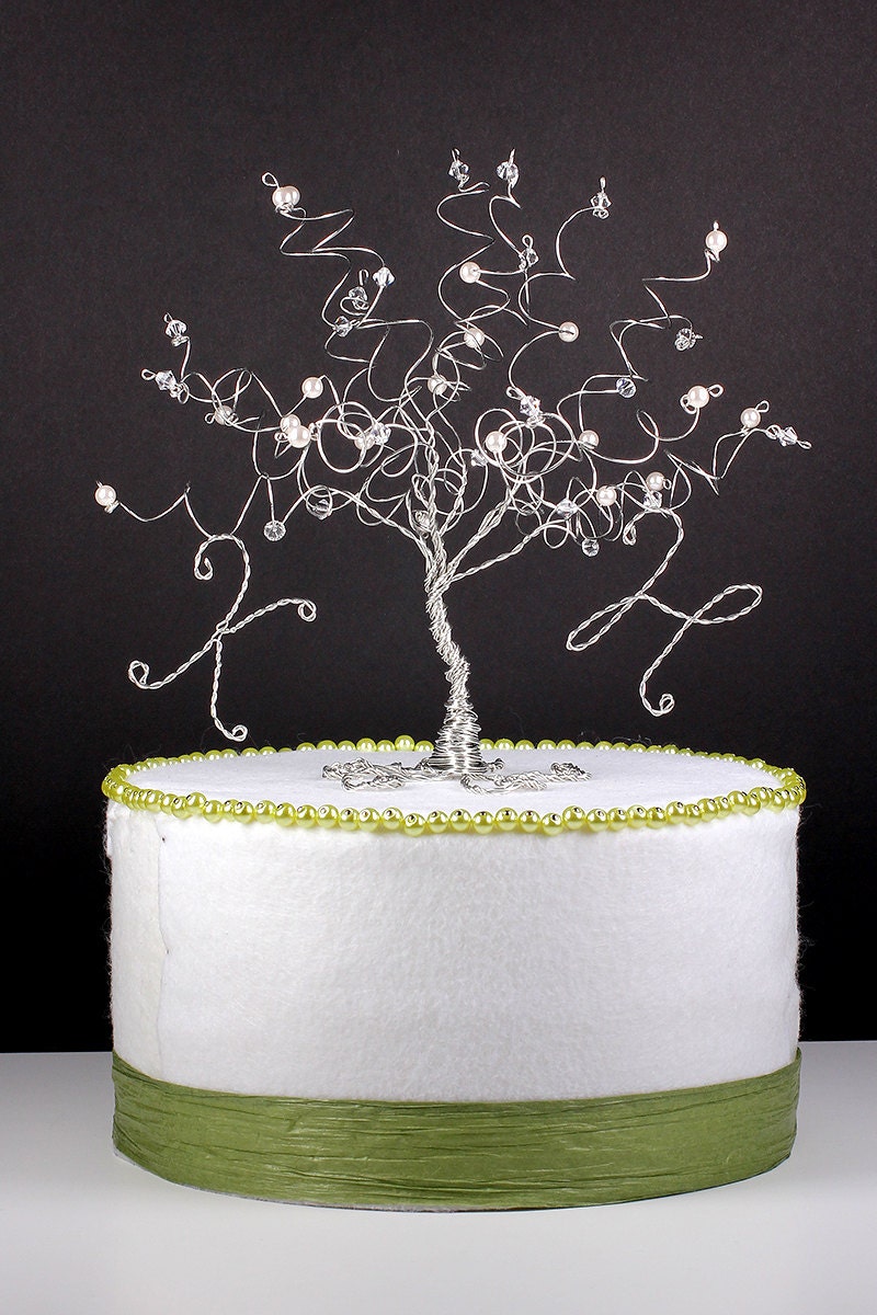 Same Sex Wedding Cake Topper Custom Wire Tree Sculpture With