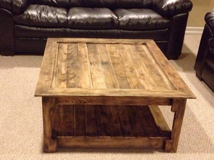 Items similar to Reclaimed Wood Coffee Table Mid Century Modern