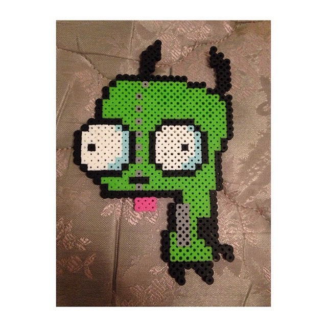 Items Similar To Perler Bead Of Invader Zim S Gir On Etsy