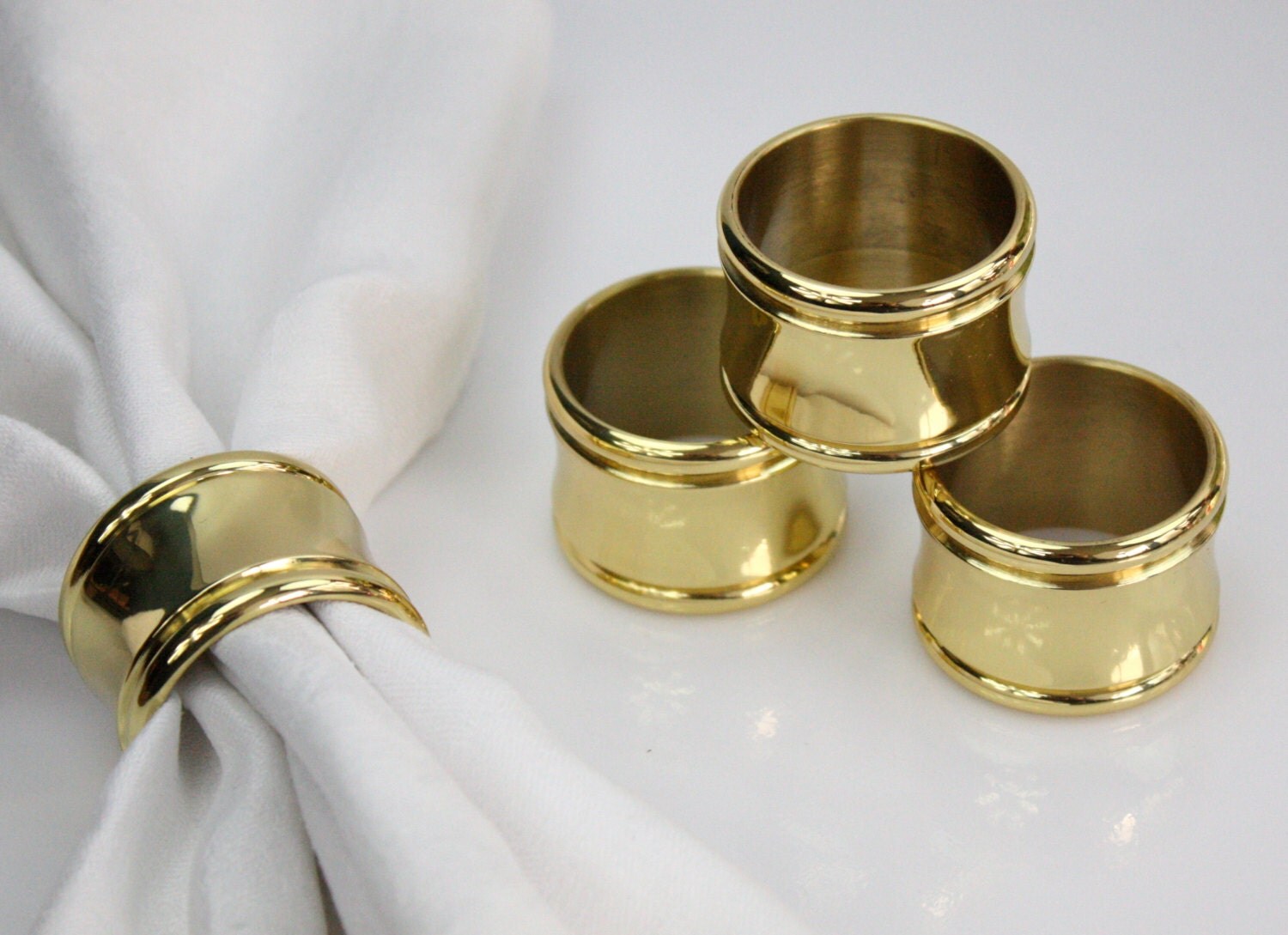 Brass Napkin Rings Polished Baldwin Brass By Periodelegance