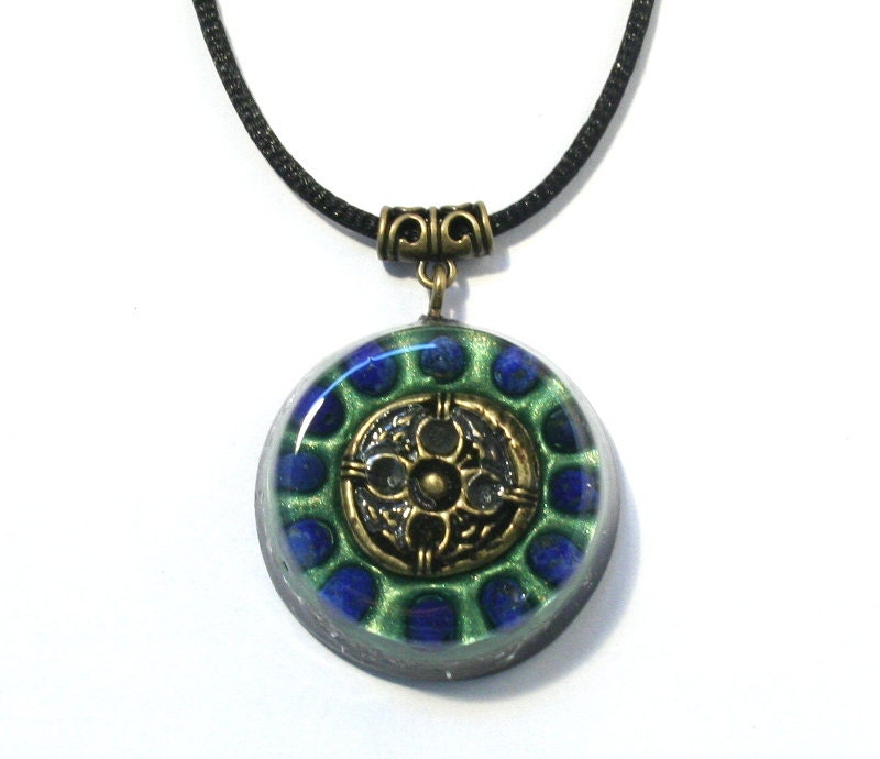 Orgonite Pendant - Lapis Lazuli - EMF Protection and Energy Healing - Orgone Jewelry - Small