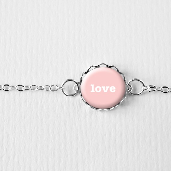 Girlfriend Gift Personalized Love Bracelet Best by petiteVanilla