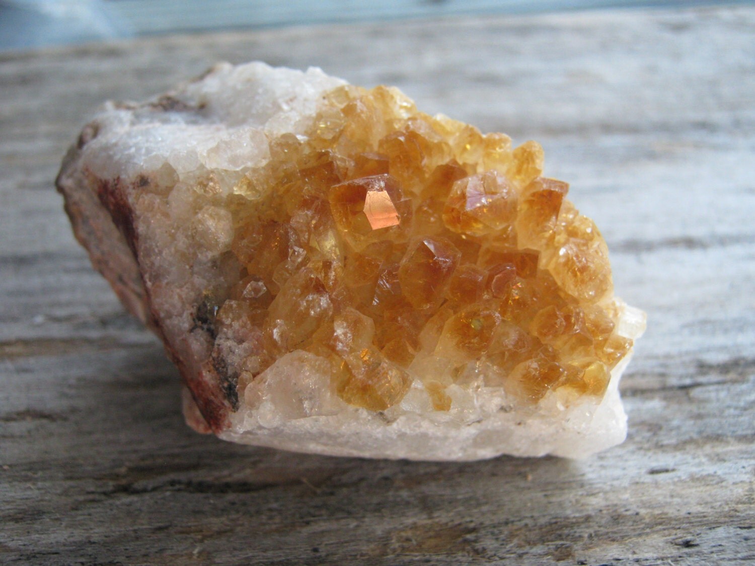 Citrine Crystal Raw Cluster Orange Gemstone Mineral