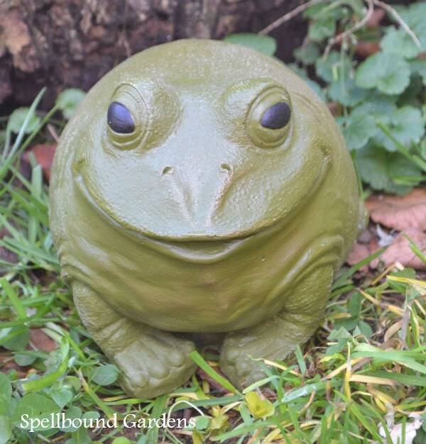 Items Similar To Concrete Cement Fat Frog Chubby Toad Garden Statue On Etsy