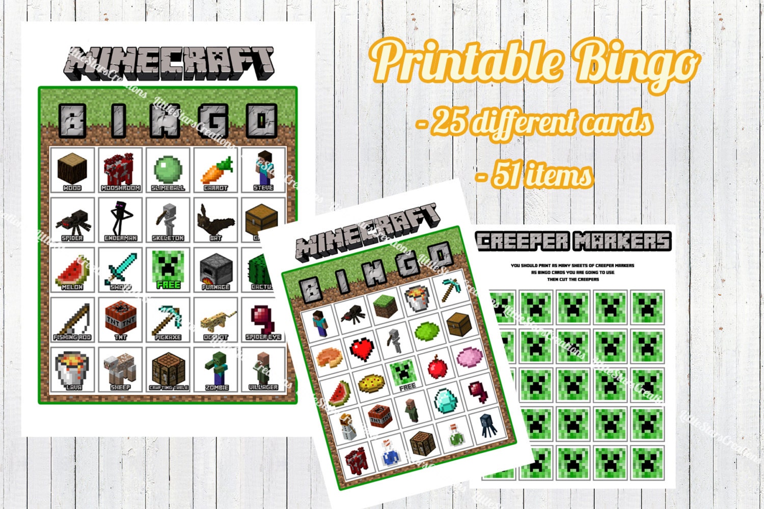 Minecraft Bingo Free Printable