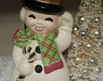 Items similar to Personalized Ceramic Snowman light large on Etsy
