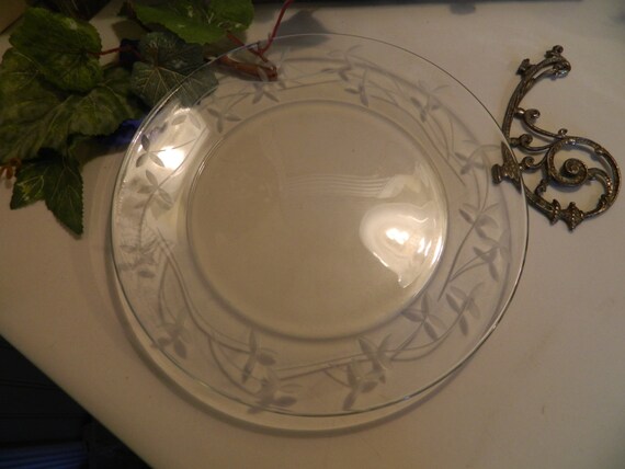 Set of 4 Vintage Clear Glass Luncheon Salad by allthatsvintage56