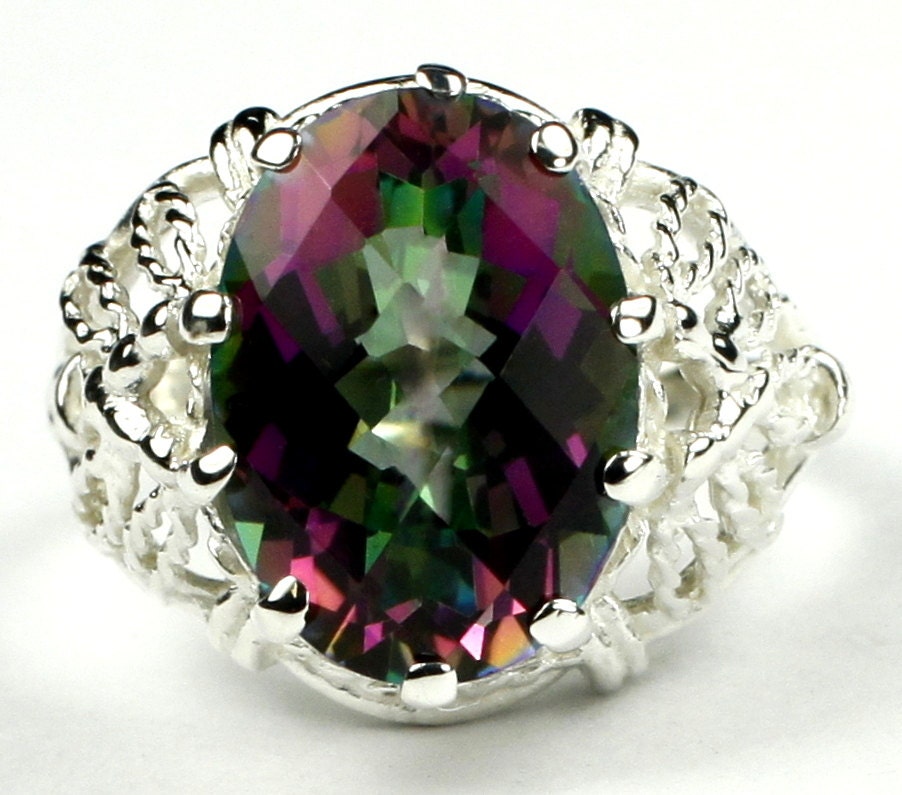 SR260 7 Ct Mystic Fire Topaz 925 Sterling Silver By SylvaRocks2