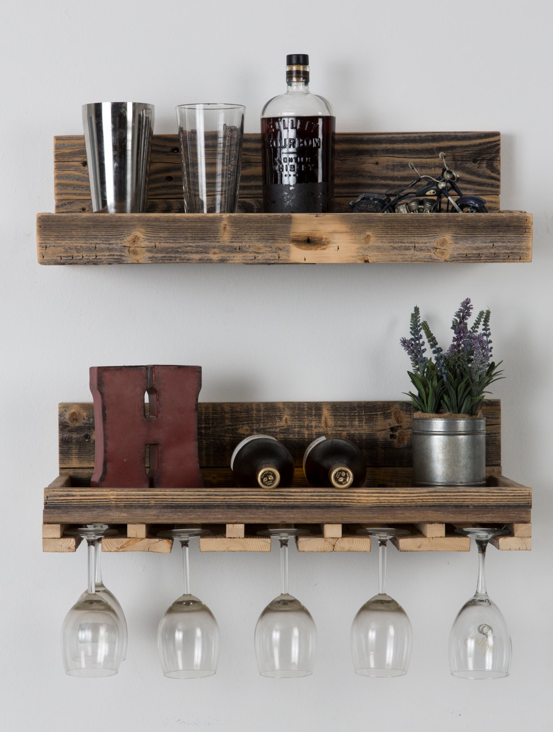 Rustic Luxe Tiered Glass Rack By Delhutsondesigns On Etsy