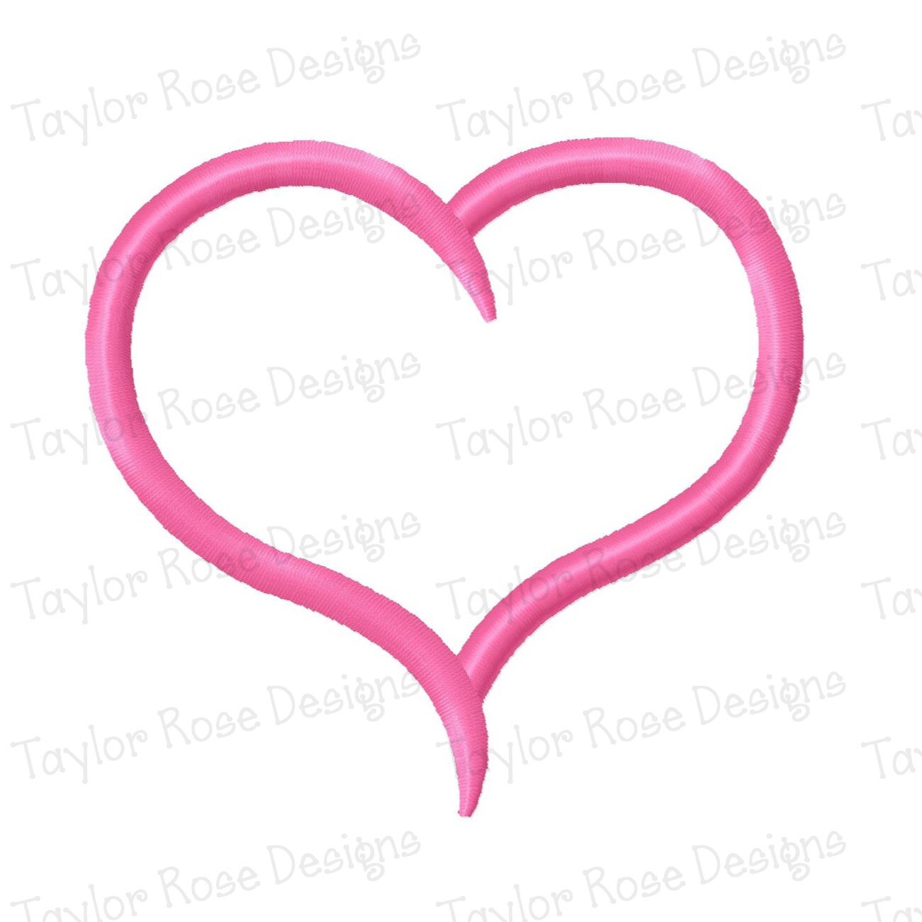 Heart Applique Machine Embroidery Design X X X X