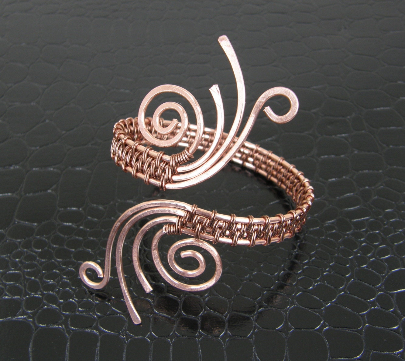 Wire Wrapped Copper Bracelet Copper Wire Weave By Bonzerbeads