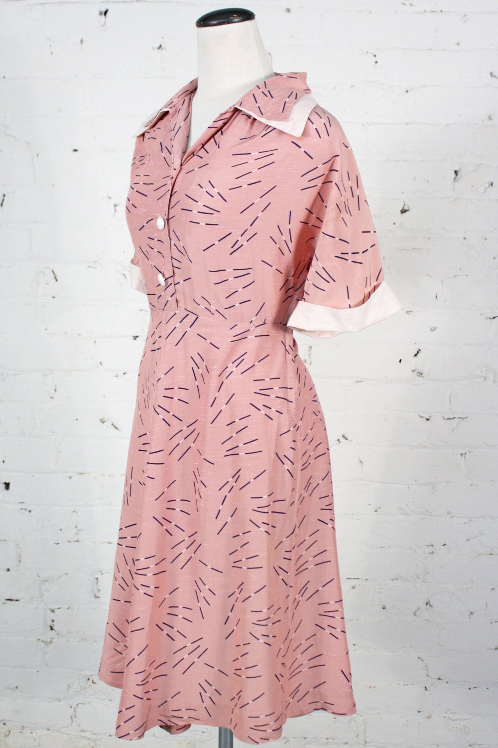A Royal Night Out: 1940s Pink Day Dress