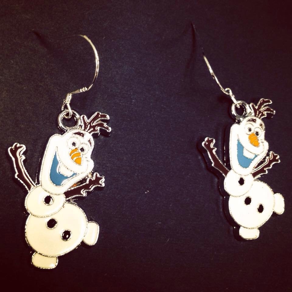 Olaf Disney S Frozen Earrings Sterling Silver By Fullmetalkbk