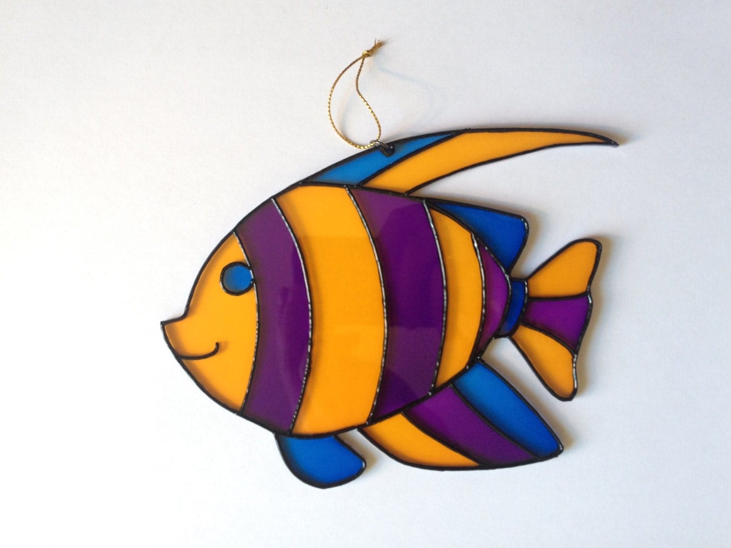 Stained Glass Suncatcher Tropical Fish By StainedGlassItems