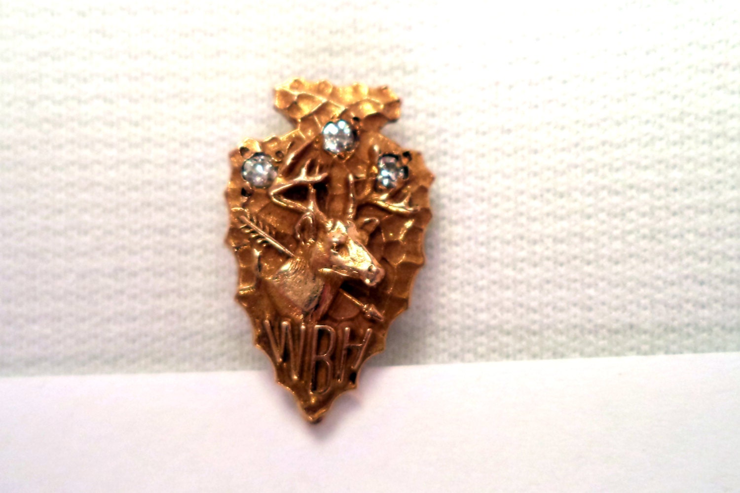 Vintage Solid K Wbh Elks Lodge Lapel Pin With Bright