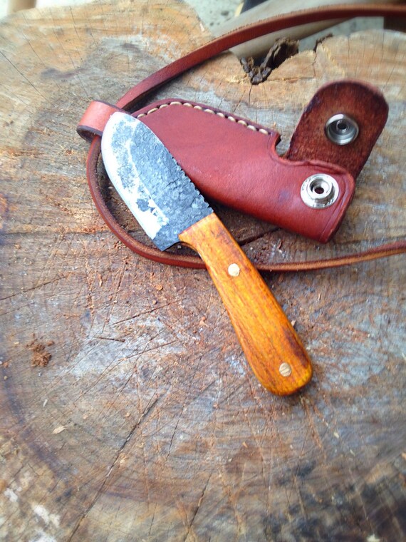 Hand Forged Blacksmith Neck Knife Bushcraft By Carterandsonforge