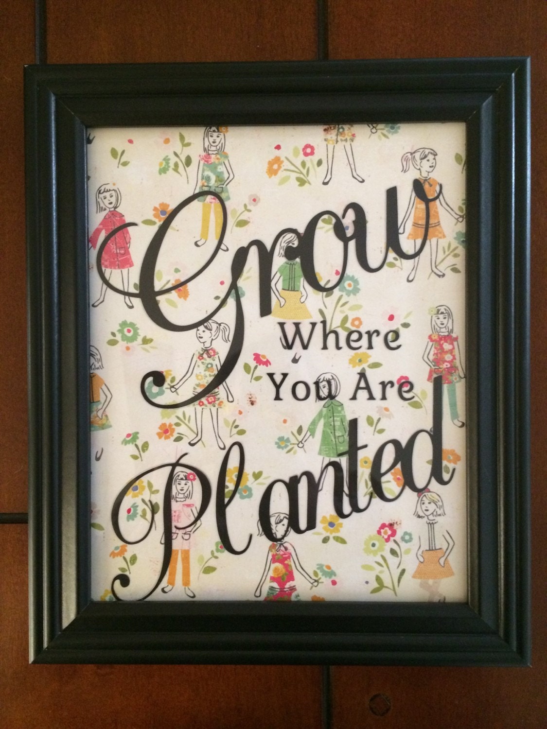 Items similar to Grow Where You Are Planted/ Letterpress