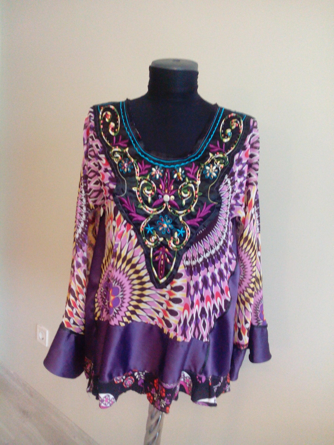 Upcycled Clothing Funky Boho Clothing Upcycled Tunics By October