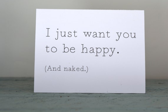 Greeting Card I Just Want You To Be Happy By SimplySaidPaperie