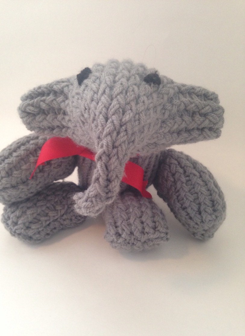 knit elephant stuffed animal