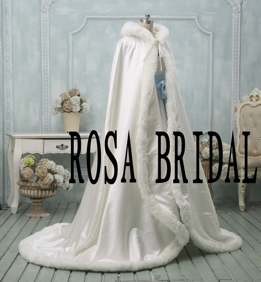 Ivory Bridal Cloak Ivory Wedding Coat Bridal Cape By Rosabridal