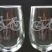 Cycling Etched Wine Glasses Engraved Bicycle Wine Glasses