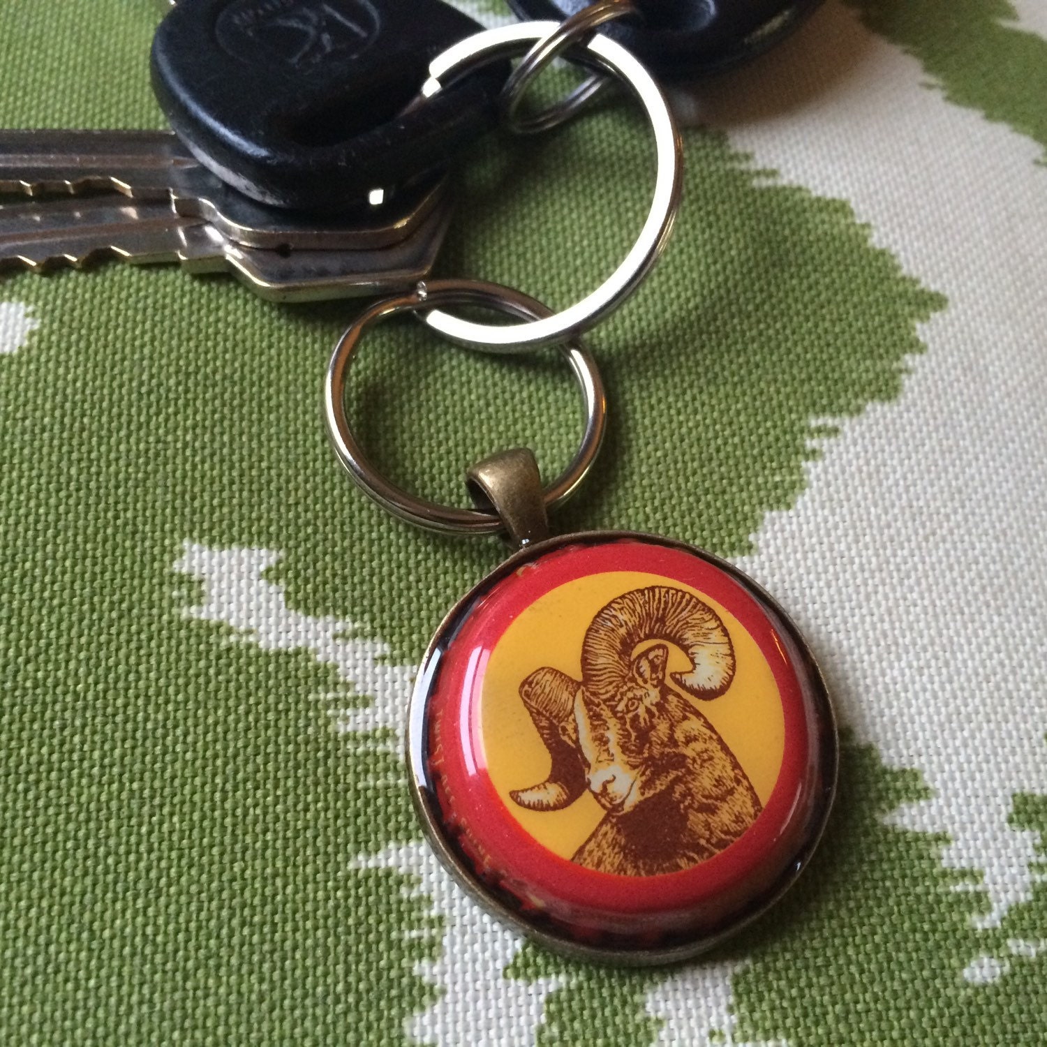 Shiner bock upcycled keychain Shiner bock upcycled keychain