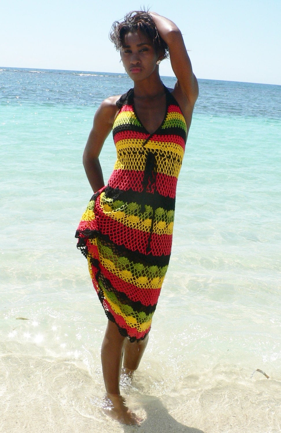 Crochet Bikini Handmade Jamaican Colors Uk Seller