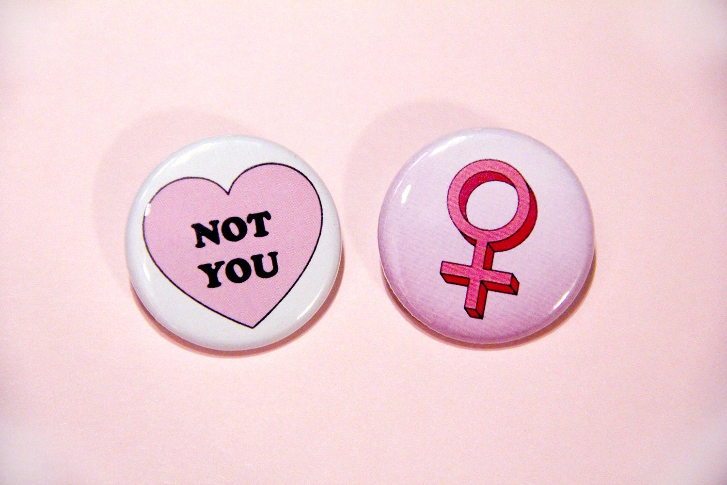 Pink Feminist Button Set