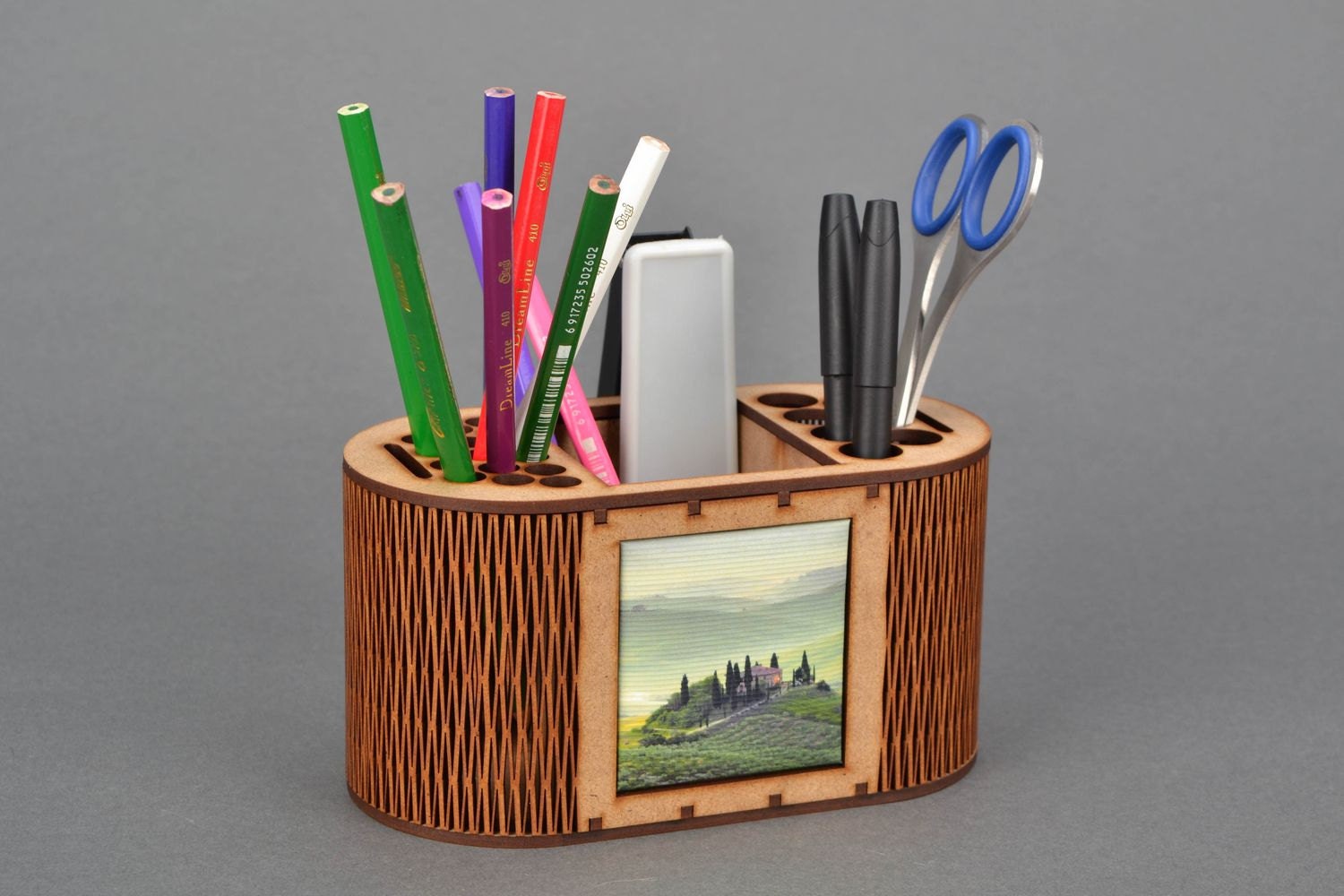 Items similar to Rustic Pen & Pencile Holder or Office Desktop Organizer Caddy from Reclaimed