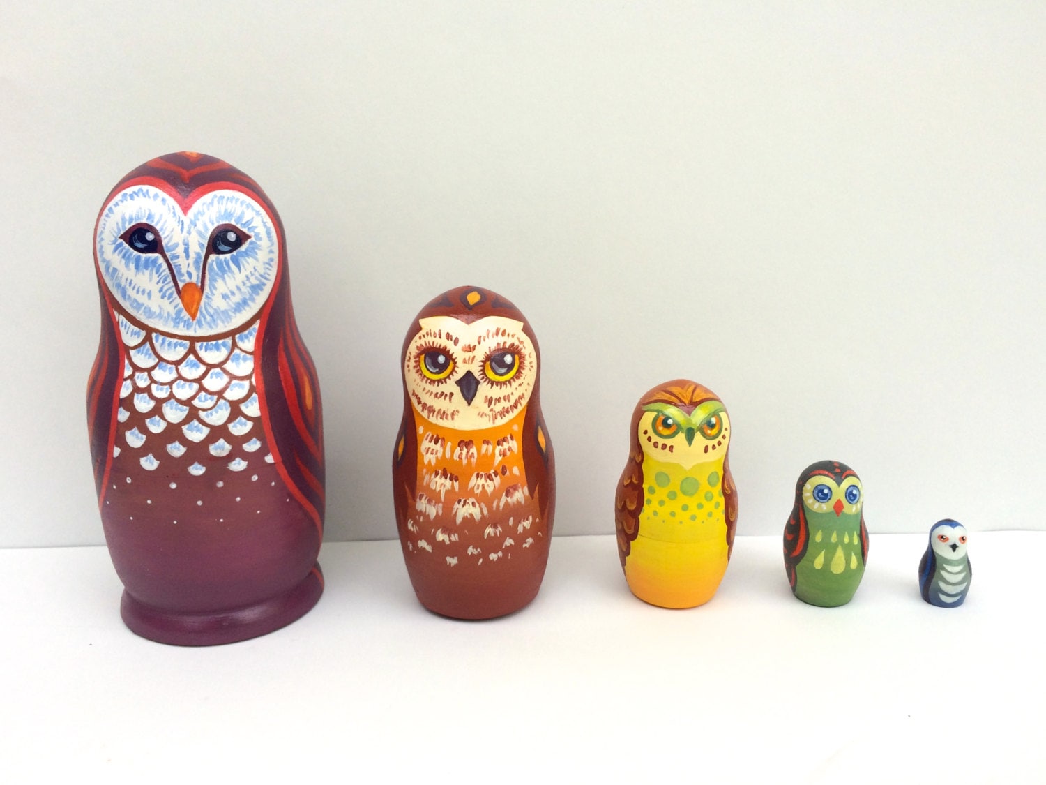 owl russian nesting dolls