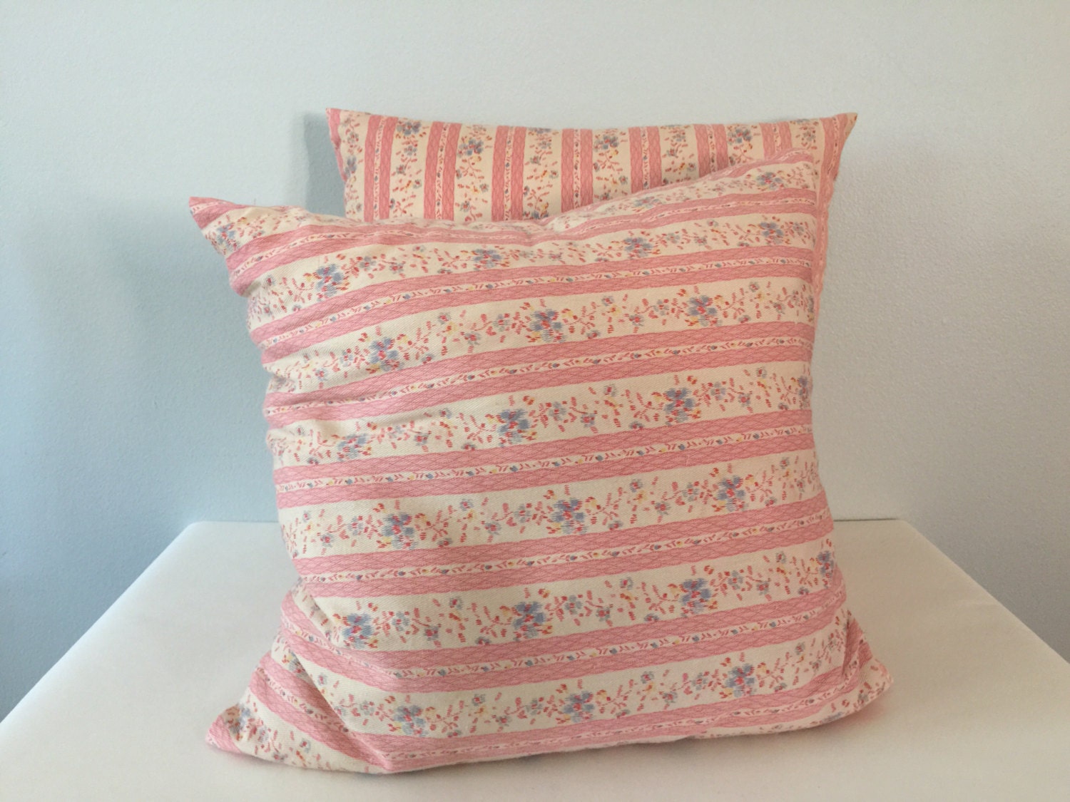 Pair of Vintage Feather Pillows by Addicted2Thrift on Etsy