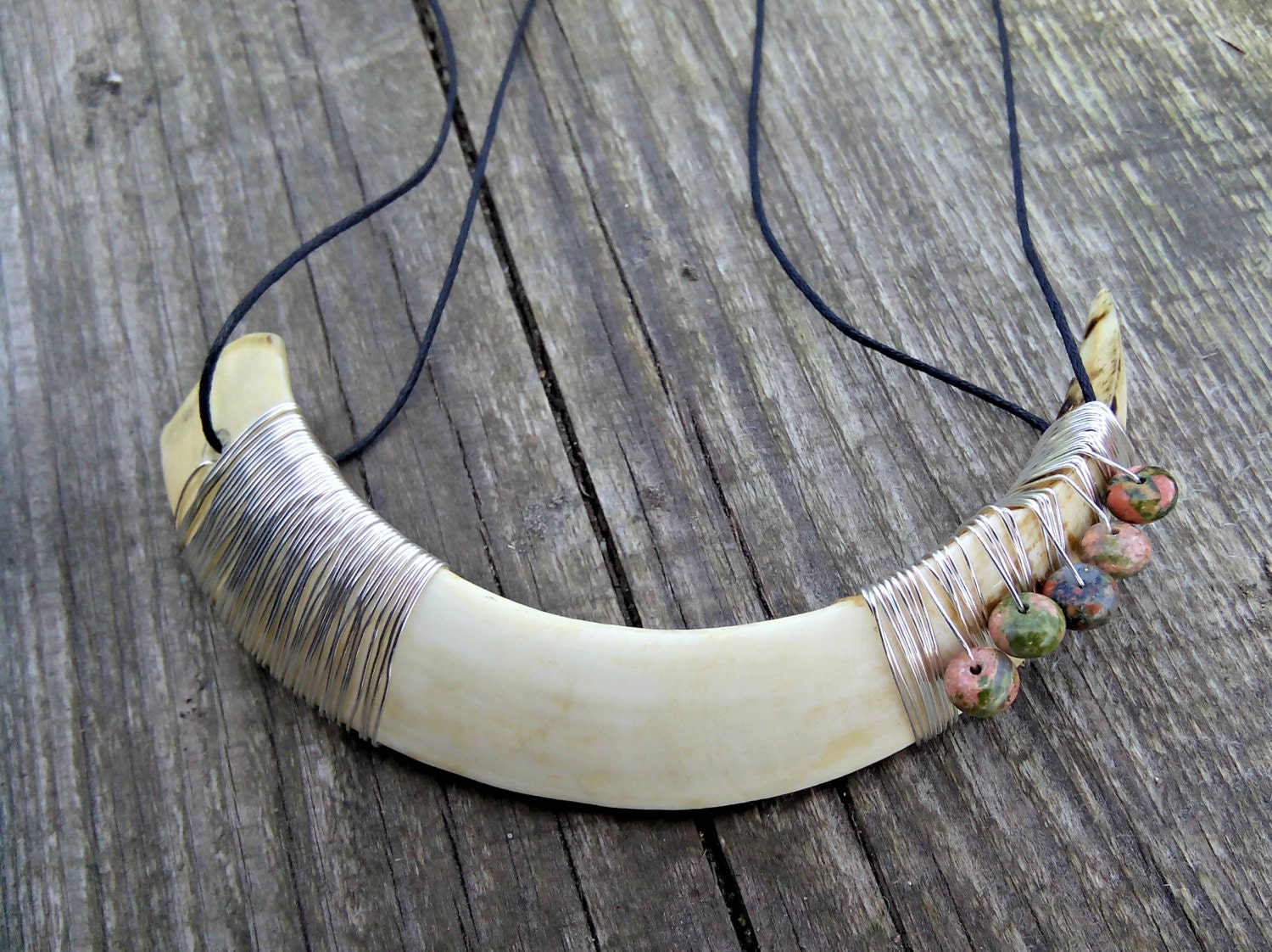 Real Wild Boar Tusk Necklace Free Shipping By Nadlietreasures