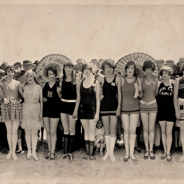 31 Long 1925 Bathing Beauties Pageant Vintage