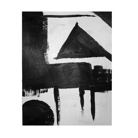 BLACK AND WHITE Abstract Art. Original. by RCRaynorART on Etsy