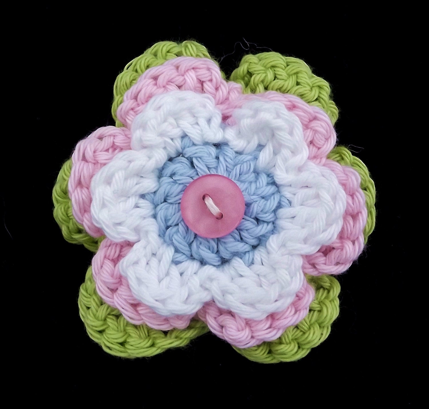 Handmade Crochet Flower Brooch By Craftsbytilly On Etsy