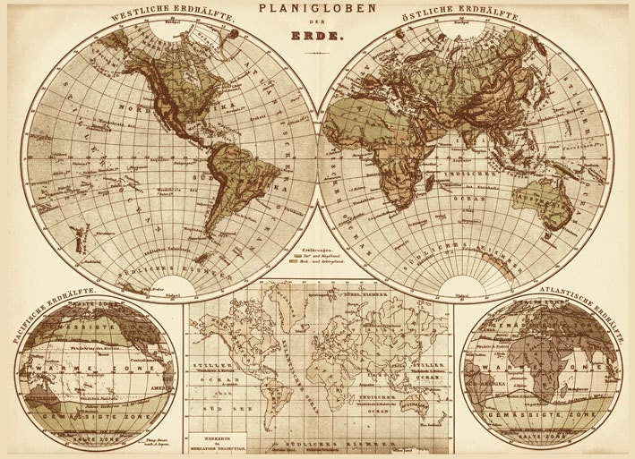 sepia map maps on Etsy, a global handmade and vintage marketplace.