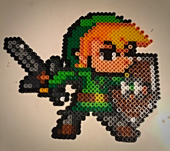 Items Similar To Toon Link With Sword And Shield Perler Beads On Etsy