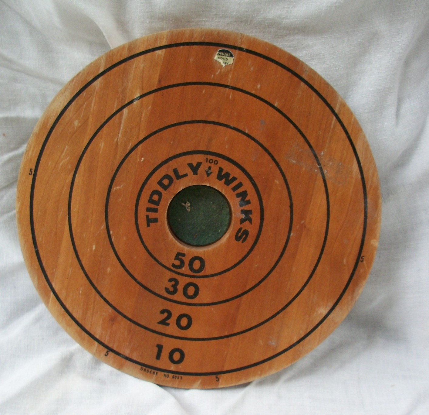 TiddlyWinks Vintage Wood Board Game by AtomicTreasureHunter