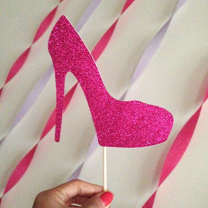 Glitter 6 High Heel Cake Topper Set Of 1