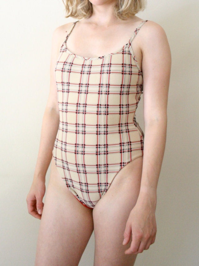 S Reversible Swimsuit One Piece Bathing Suit By Downhousevintage