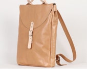 Items Similar To Nude Small Leather Backpack Rucksack To Order On Etsy