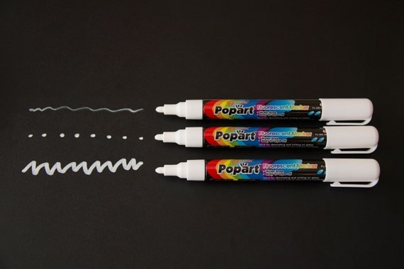Dry Erase Marker Chalk White Large Tip Marker set of 3 by Alaboard