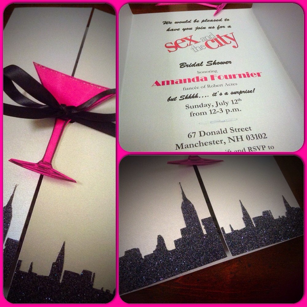 Items Similar To SEX And The CITY Themed Invitations For Birthday