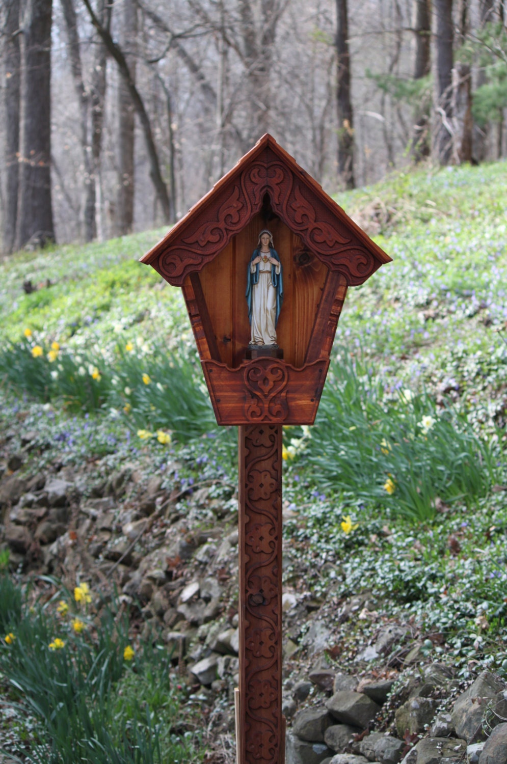 Marian Alpine Wayside Shrine Outdoor Garden Shrine