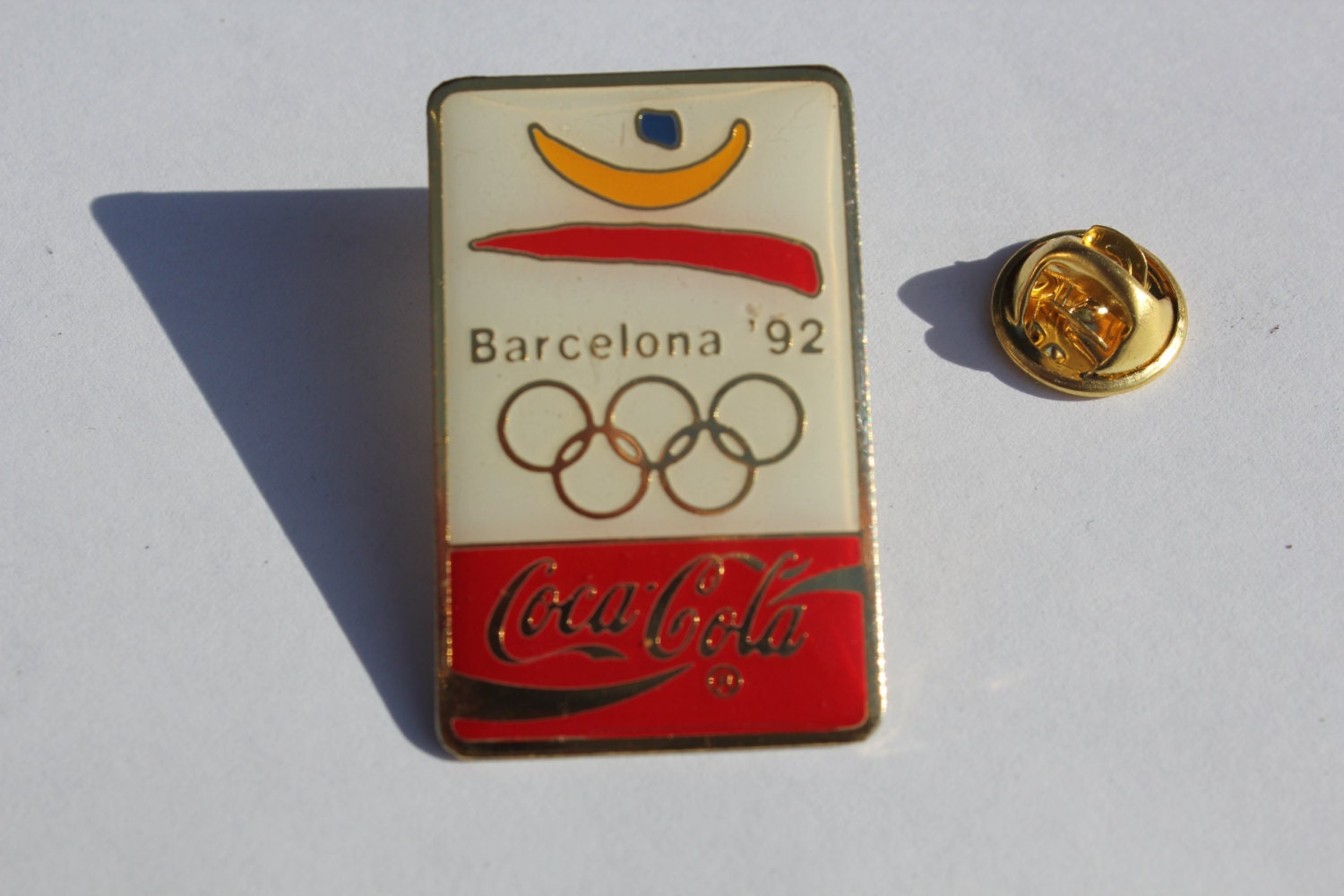 Barcelona 1992 Olympics Coca Cola lapel Pin by ToB2Bees on Etsy