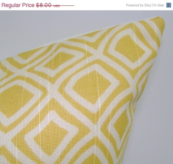 SALE PILLOW.YELLOW Pillow.12x16 or 12x18 by ElemenOPillows on Etsy