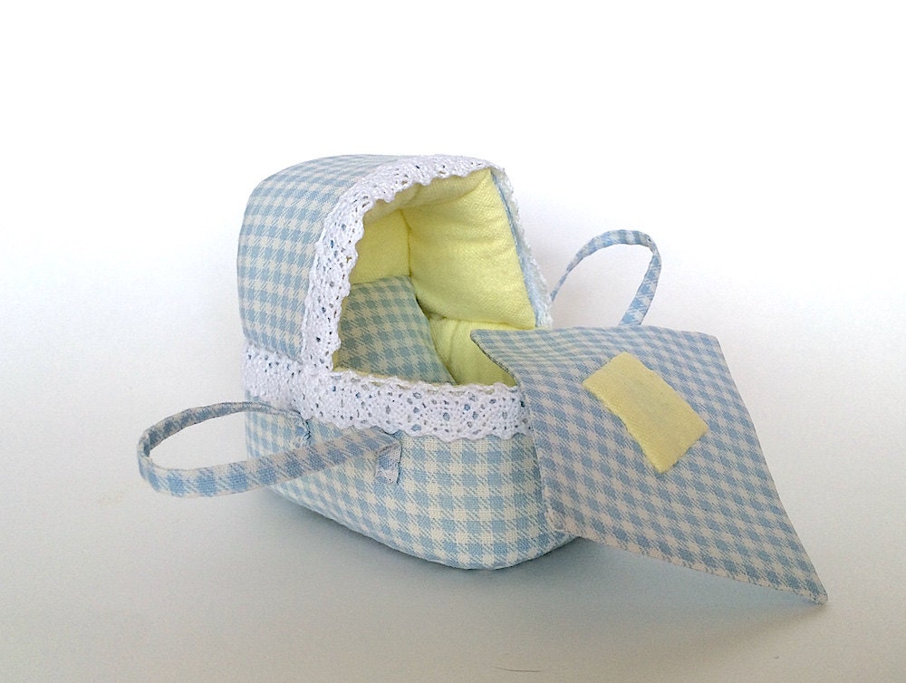 Doll for miniature doll/ Miniature doll crib by AnnaToys