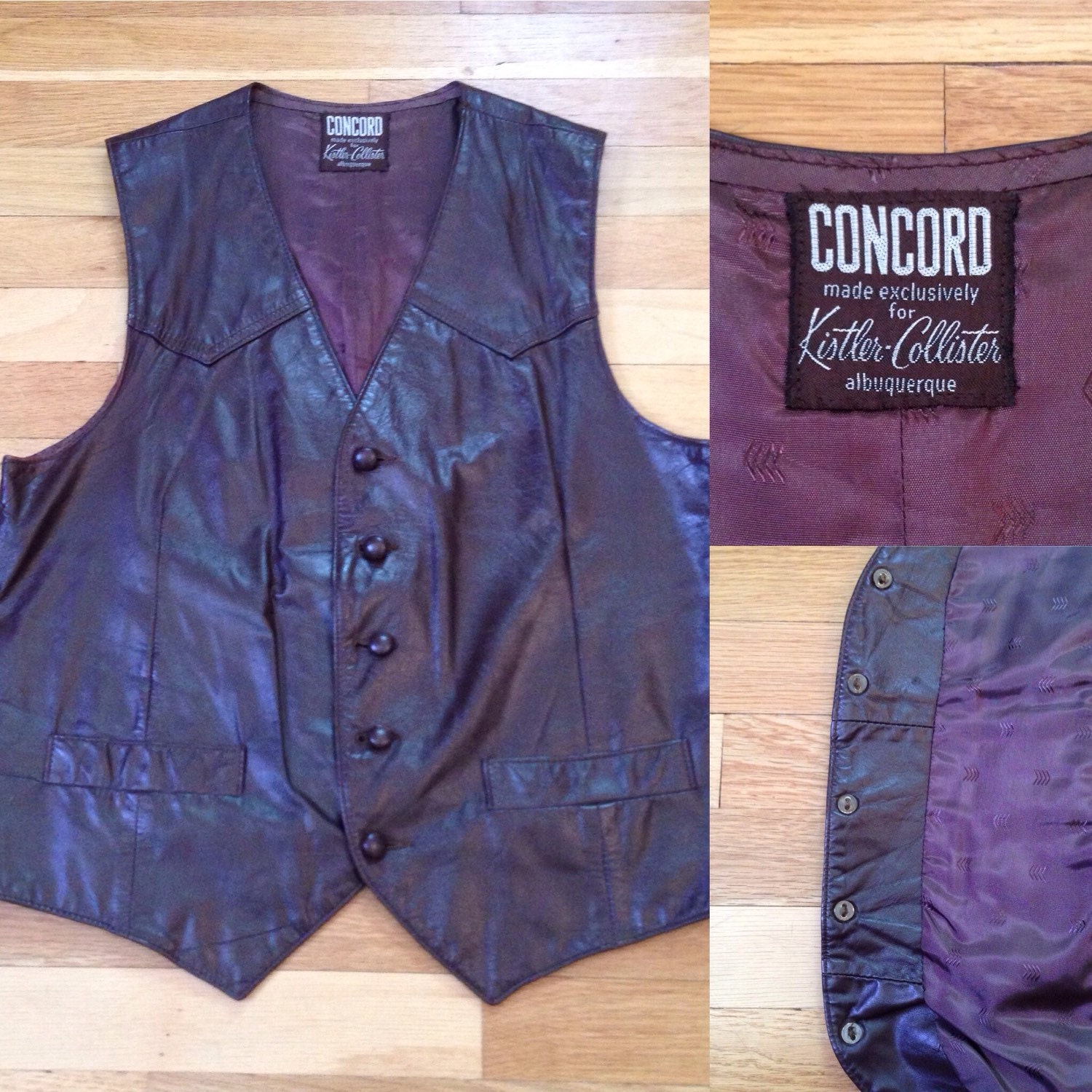 Items similar to Western Hand Painted Leather Vest on Etsy