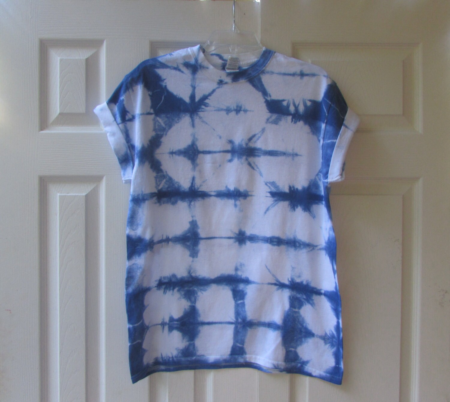 Indigo Shibori Unisex Tie Dyed Tee Shirt By Urbanyouthapparel